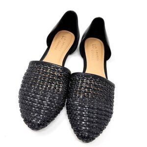 LC Lauren Conrad Black Woven Flats